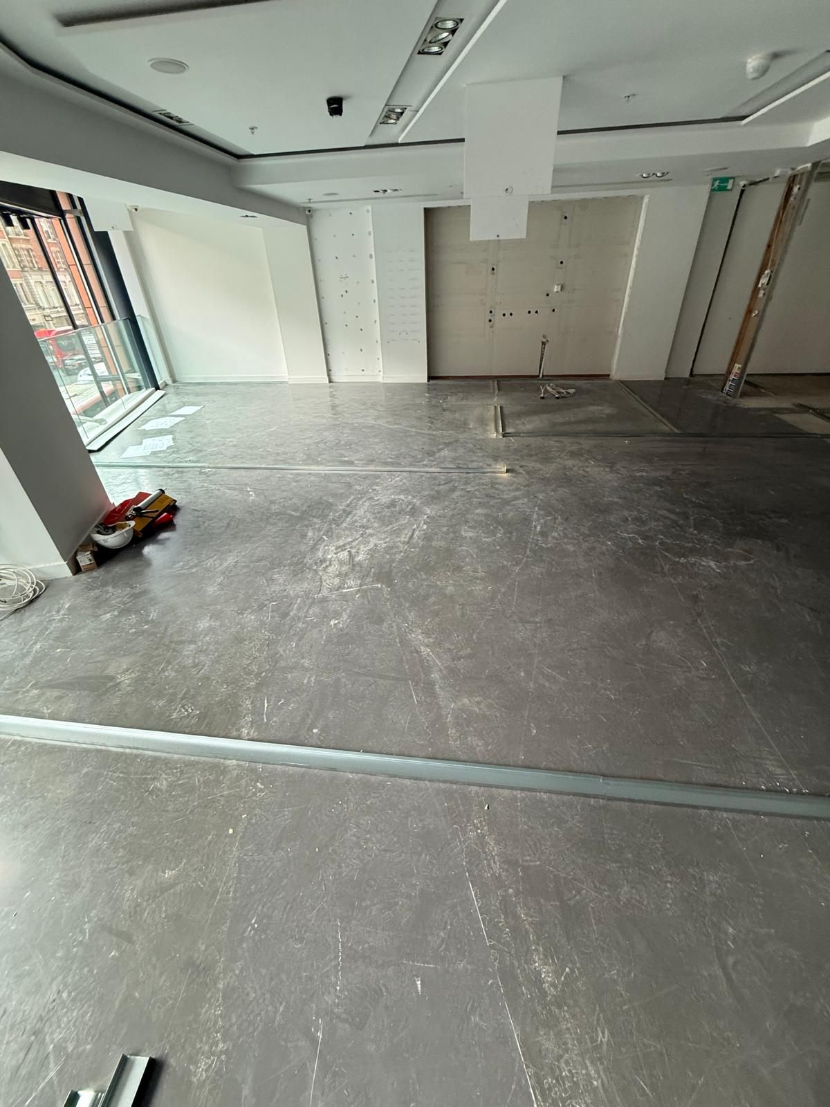 Stripped commercial floor ready for the fit-out