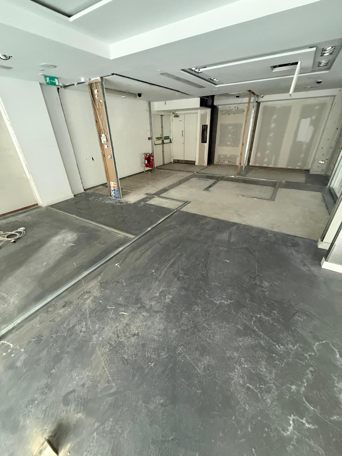 Strip-out done, ceiling framing started